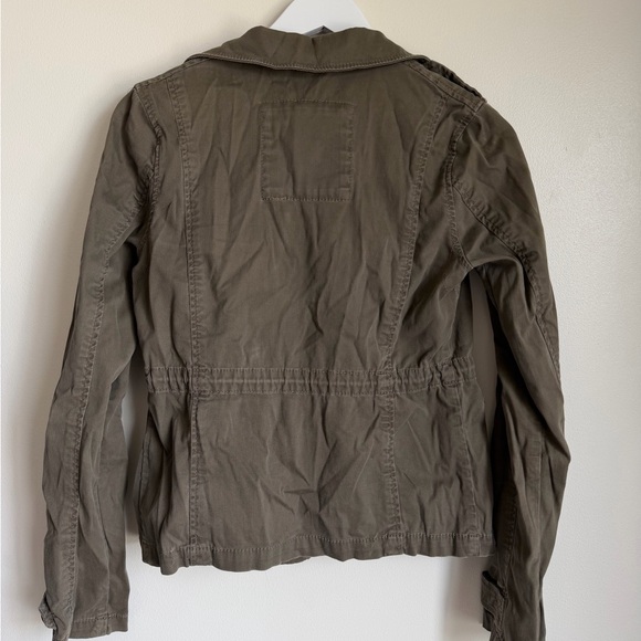 Hollister Olive Utility Jacket Size S Military Style Lightweight Coat - Picture 5 of 9